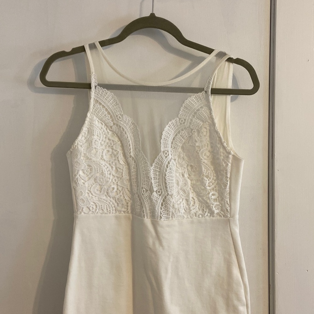 white mini dress - great for bridal shower